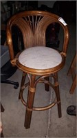 Bamboo swivel Barstool