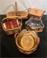 Longaberger 4th Of July Basket Set & Native Fans