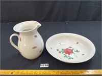 Vintage Glen Rose Bowl & Pitcher*