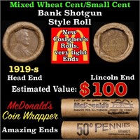 Lincoln Wheat Cent 1c Mixed Roll Orig Brandt McDon