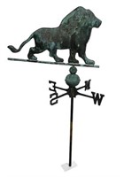 Antique Copper Large Lion Weathervane