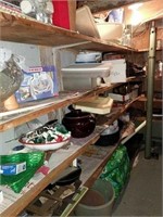 Contents of Closet, glass, pottery, kitchen