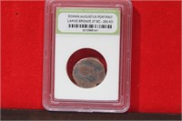 A Slabbed Large Bronze Roman Coin