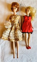 Vintage 1963 Barbie friends Midge & Trudy , both