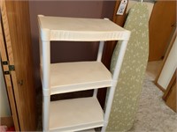 22" L X 14 inch  D X 49 "T Shelf and Ironing Board