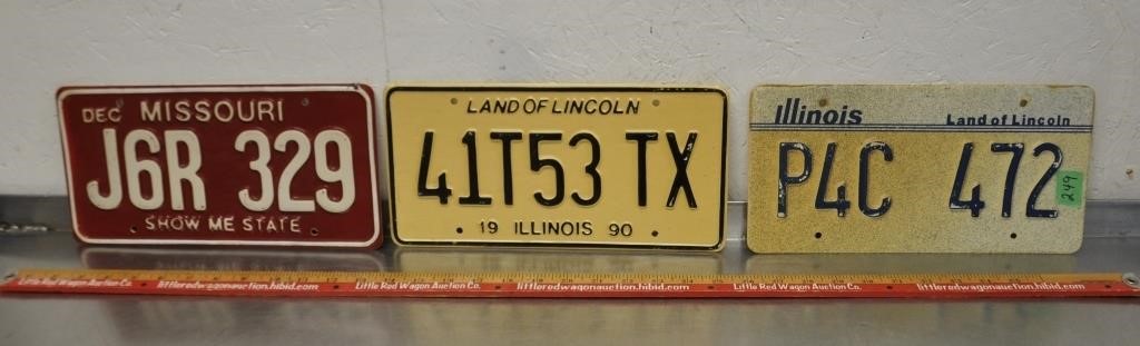 Vintage license plates, acrylic