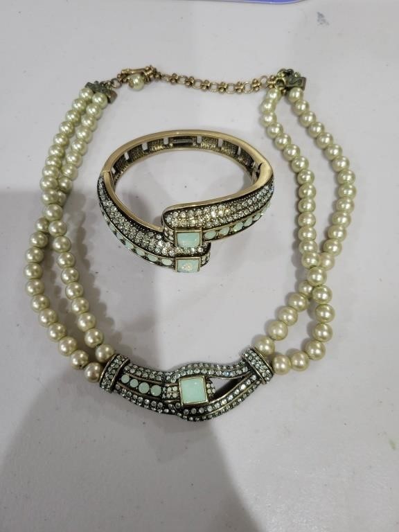 Heidi Daus Necklace and Matching Bracelet