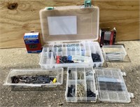 Assorted Screws & Nails In Organizers & More