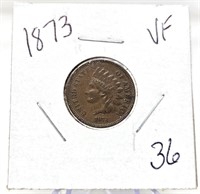 1873 Cent VF