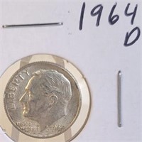 1964 D Roosevelt Silver Dime