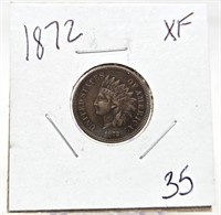 1872 Cent XF