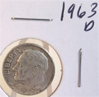 1963 D Roosevelt Silver Dime