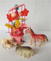 Celluloid Animals & Merry Go Round Toys