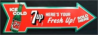 Metal 7Up arrow sign