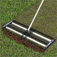 Updated Lawn Leveling Rake with Aluminum Rollers,