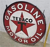 Texaco sign 2 sided one side is redone