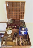 box:  shadow box, watches, jewelry cleaner,