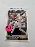 Don Mattingly Yankees 1982-1991 Baseball Card