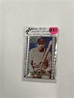 Babe Ruth Metal Card Tell History of Home Runs