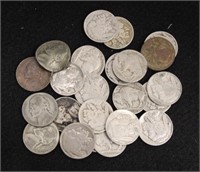 (18) BUFFALO NICKELS & (5) WAR NICKELS