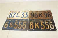 Vintage Ontario License Plates 1946-1949