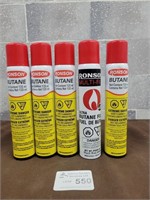 5 Cans of Butane for lighters etc