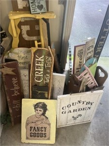 Collection of Wooden Signs