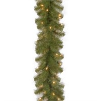 Three Posts Pre-lit Garland With 50 Led Lights