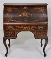 Marquetry ladies desk, mahogany, Mother of Pearl