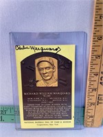 Rube Marquard Hall of Fame signed post card