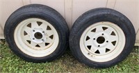 (2) 4.80-12 Tires & Wheels