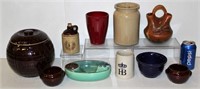 Vintage Pottery - Cookie Jar, Mugs, Vases, Bowls +