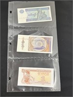 3 Foreign Currency Notes