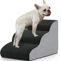 BOMOVA Dog Stairs to Bed, 3-Step Dog Steps for