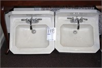 (2) Porcelain Sinks