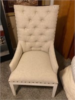 VERY nice white studded fabric sitting chair