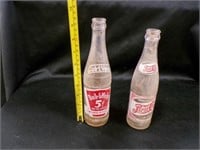 Vintage Clear Pepsi & Dub-l-Valu pop bottles
