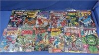 12 Vintage Comic Books incl Hulk, Daredevil, the