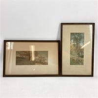 Pair Wallace Nutting Hand Colored Photographs