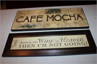 2 Wooden Signs Cafe Mocha by Ruth Bush &