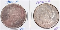 Coin 2 Morgan Silver Dollars 1900-P & 1902-P