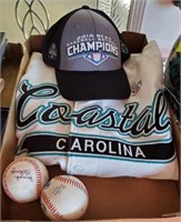 SIGNED GILLEY #14 HAT JERSEY AND BALLS FROM 2016