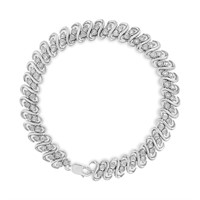 Dazzling .51ct Diamond Double Row S-link Bracelet