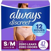 Always Discreet Women Underwear S/M  42 CT