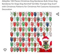 MSRP $50 100Pcs Christmas Dog Bandanas
