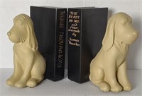 Ceramic Beagle Book Ends 8"