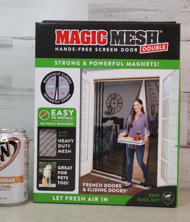 Magic Mesh Hands Free Double Screen Door