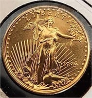 1/10 Oz 1999 American Gold Eagle Coin