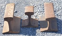 3 Railroad Tie Pieces / Homemade Anvils