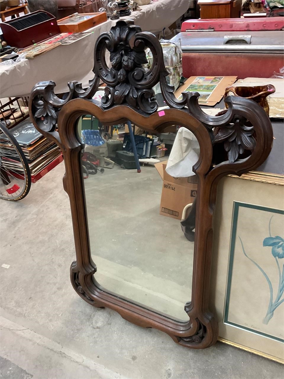Antique Victorian Carved Mirror